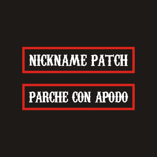 Parche de Apodo Personalizado para Moto Club