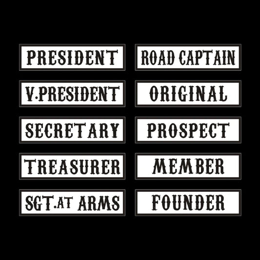 Parche de Nombre Personalizado para Chaleco de Moto