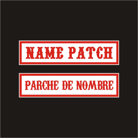 Parche Nombre Personalizado para Chaleco Motero