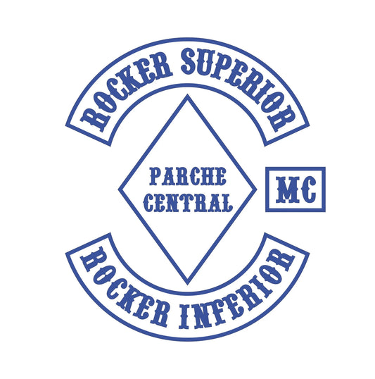 Conjunto de parches para chaleco MC – Parche bordado completo con nombre de club y ciudad