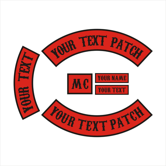 Parches Personalizados 100% Bordados para Club de Motos en España – Nombre + Cargo + Rockers Laterales