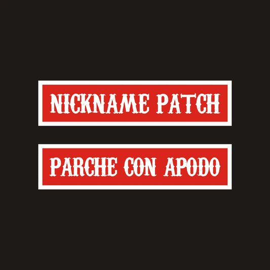 Parche de Apodo Personalizado para Moto Club