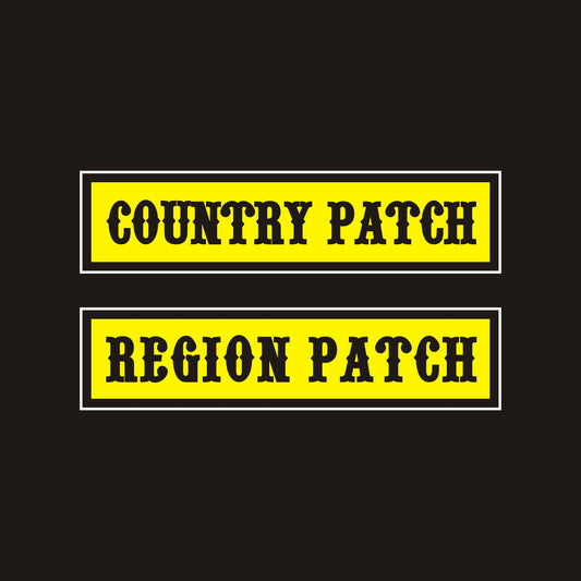 Parche nacional bordado para club de motos – Diseño por país
