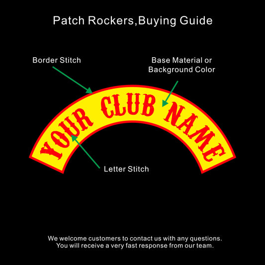 Parche Rocker Superior e Inferior Personalizado para Club de Motos