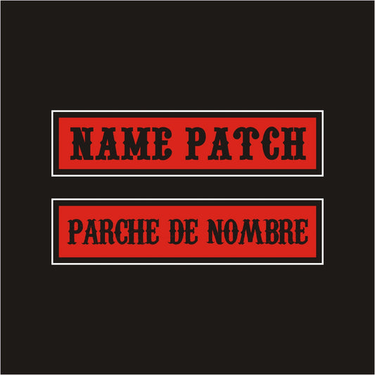 Parche con Nombre Bordado para Chaqueta de Moto