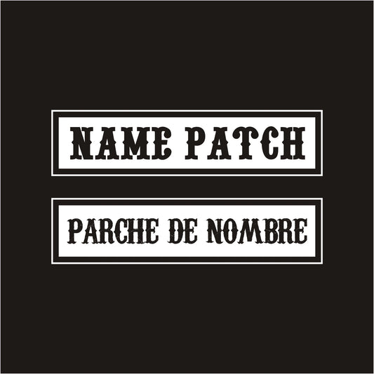 Parche bordado personalizado con nombre y cargo para moto club – 100% bordado